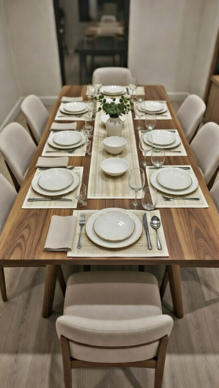 Eco-Friendly Banana Fiber Table Mats & Runner Set