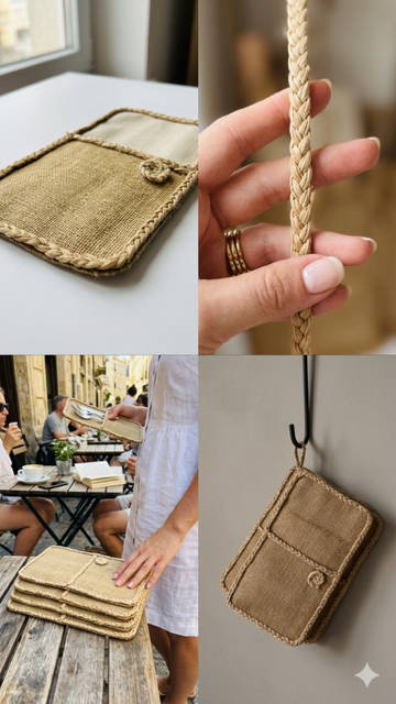 Banana Fiber Cutlery Holder – Handmade Sustainable Utensil Organizer
