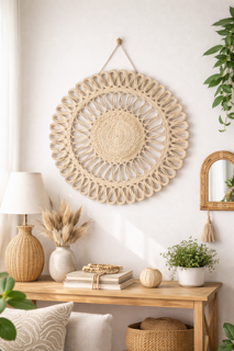 Eco-Friendly Handwoven Banana Fiber Wall Art