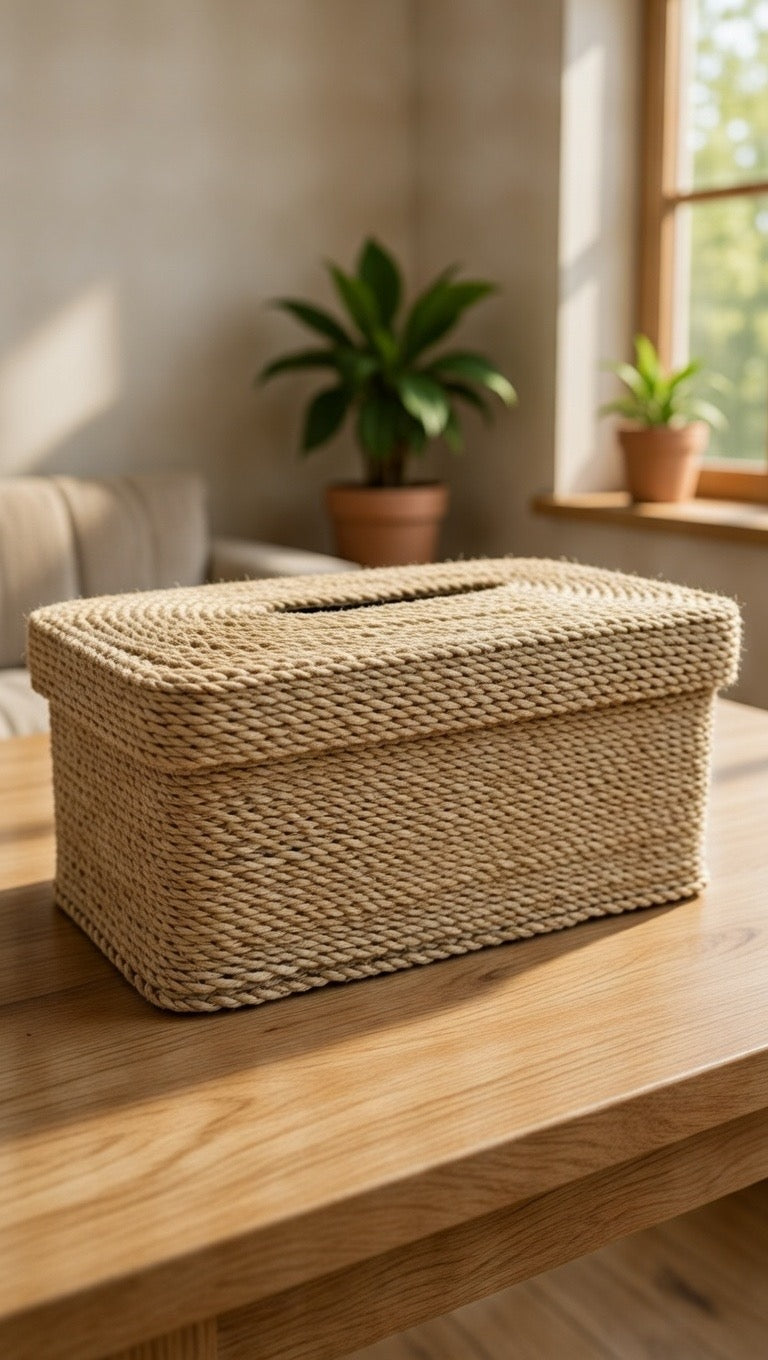 Eco-Friendly Banana Fiber Tissue Box Cover
